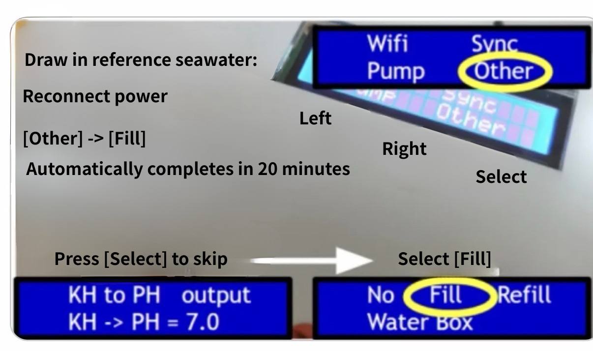 Fill Reference Seawater Steps