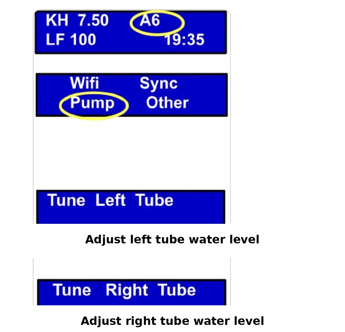 Tune Left/Right Tube Screens